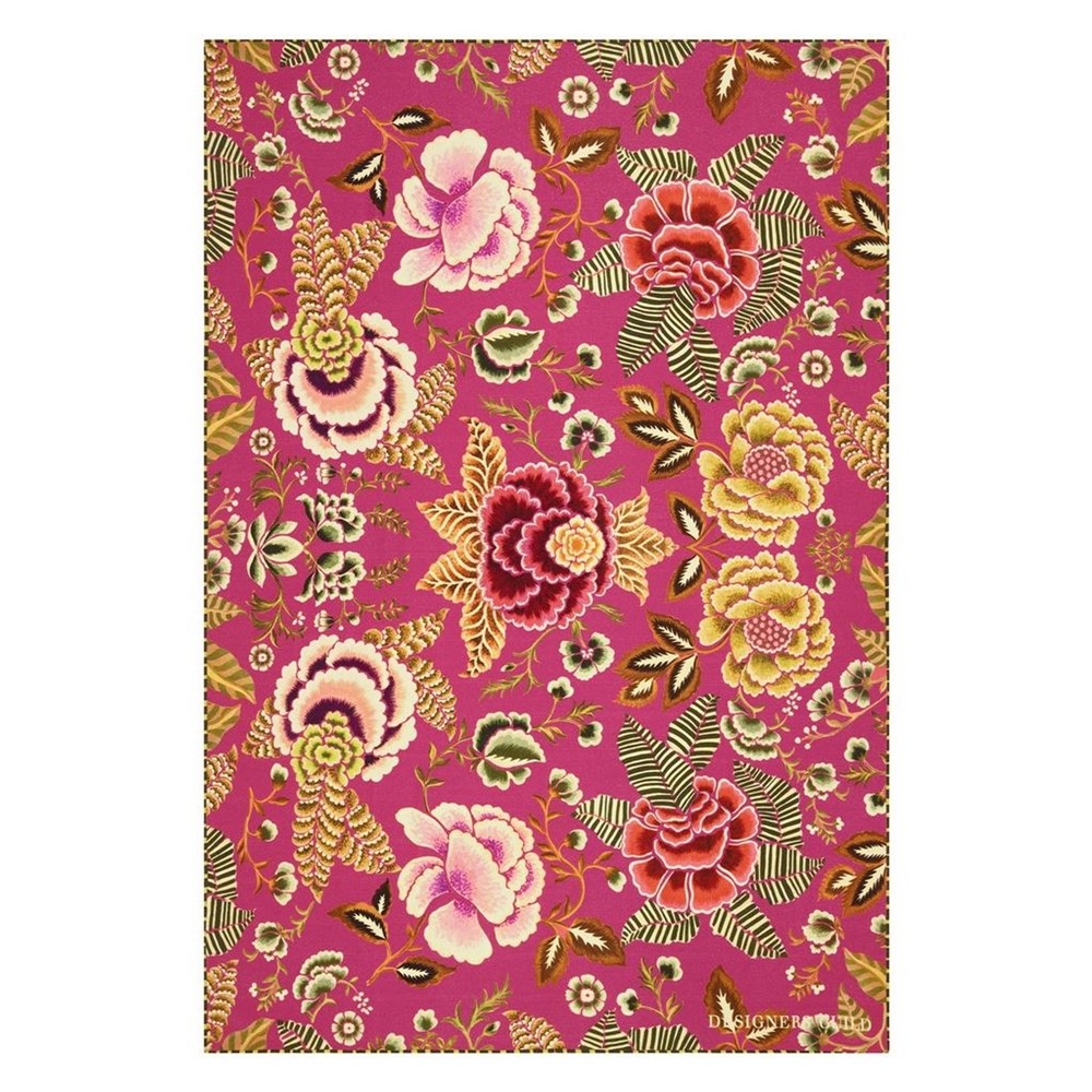 Rose De Damas Throw by Designers Guild in Cerise Pink